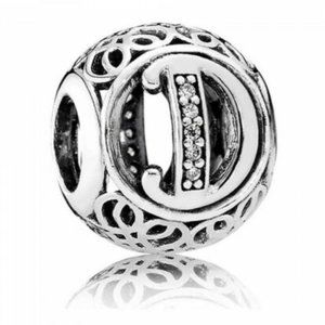 Pandora Letter D Vintage Alphabet Letter Charm